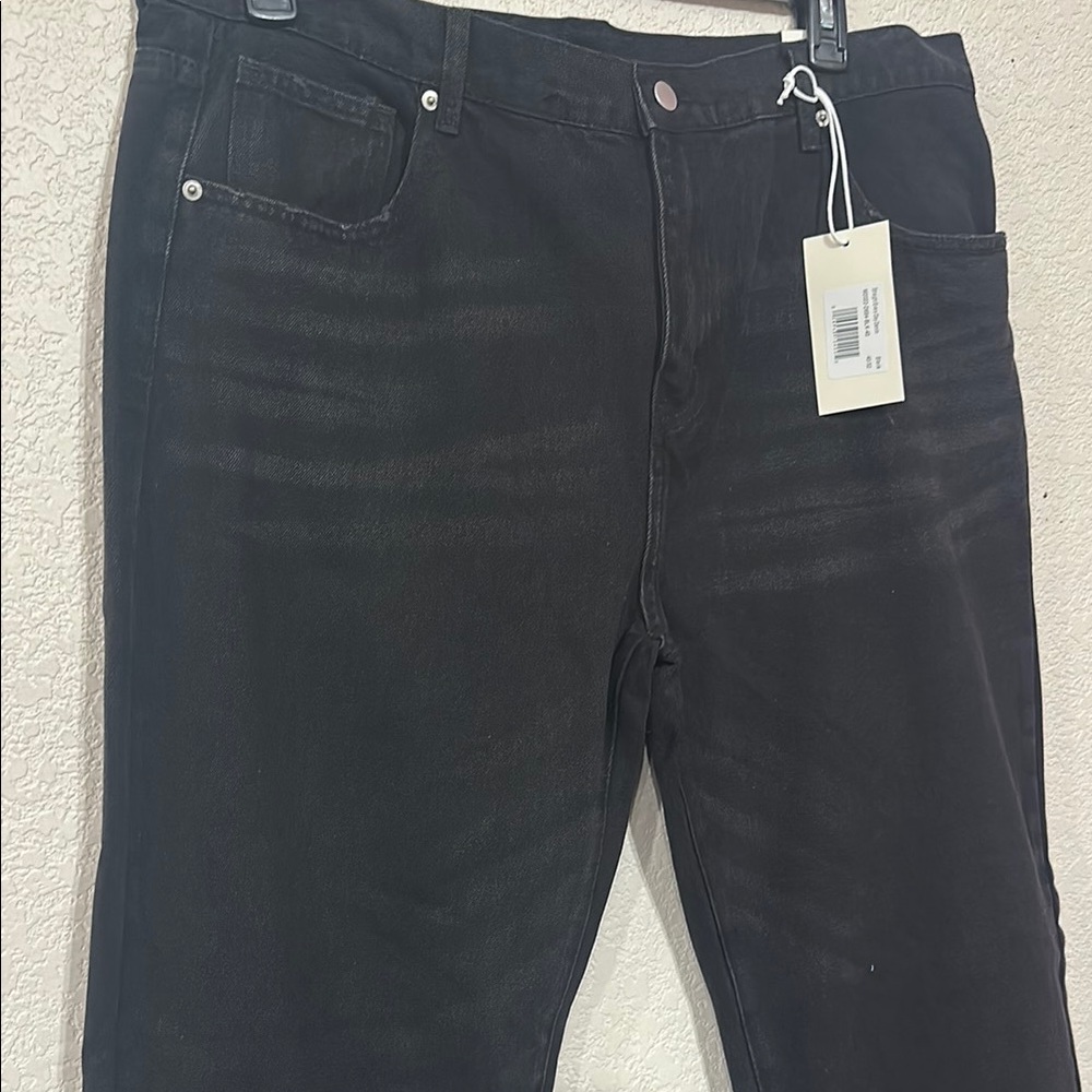 Seven7 Black Relaxed Jeans with Belt Loops